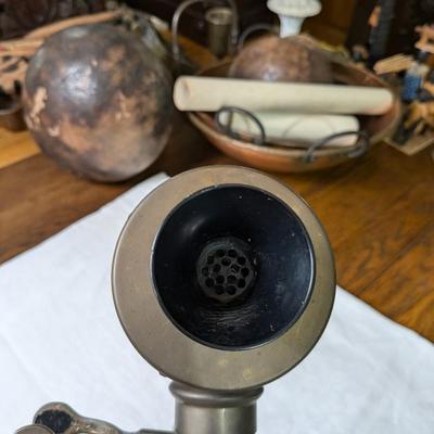 Vintage 1962 Candlestick Rotary Brass Phone
