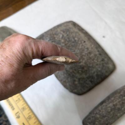 Primitive Mortar and Pestle, Ground Stone, Arrowhead