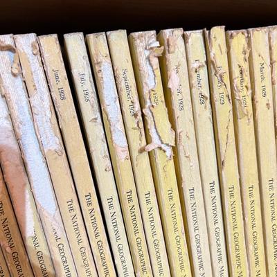 Antique National Geographic Magazine Lot c 1924-30