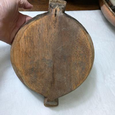 Bolivian Ritual Aymara Wedding Fertility Wood Vessel w/ Figures & bulls