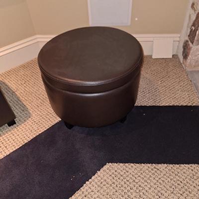2 Round Storage Ottomans