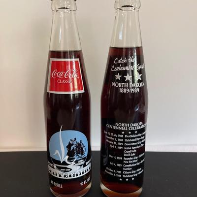 ND Centenniel Glass Coca-Cola Bottles