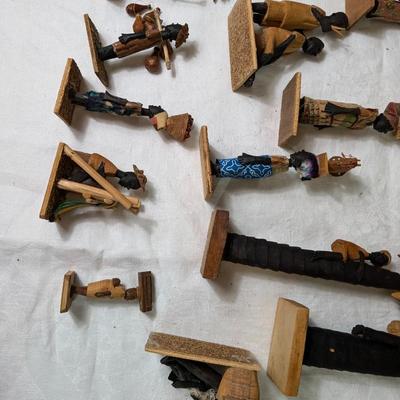 African Carved Wood Figures
