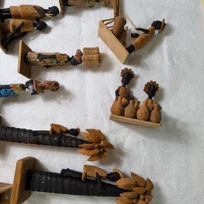 African Carved Wood Figures