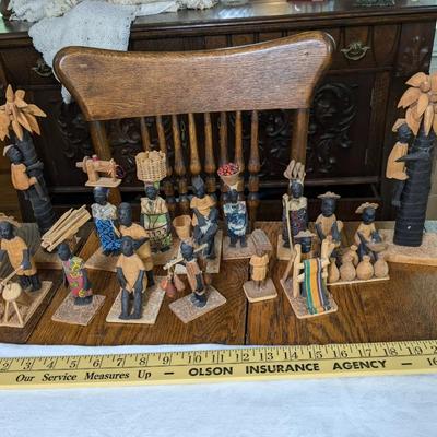 African Carved Wood Figures