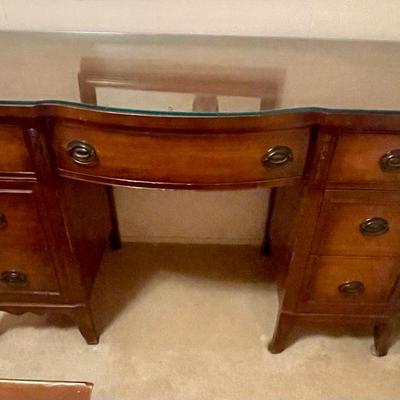 Vintage Vanity with Matching Hanging Mirror