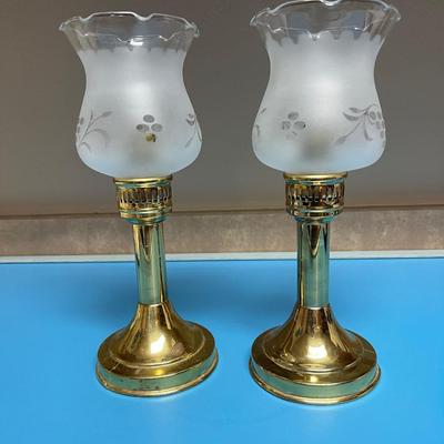 Oil burning brass lamps