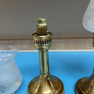 Oil burning brass lamps