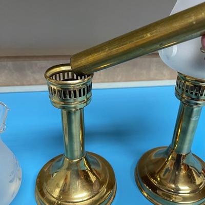 Oil burning brass lamps