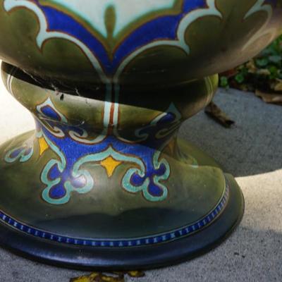 STUNNING 2FT 6" GOUDA POTTERY TAPERED NECK VASE BULBOUS BASE FORM. /HOLLANDIA/ AR