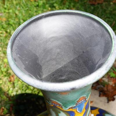 STUNNING 2FT 6" GOUDA POTTERY TAPERED NECK VASE BULBOUS BASE FORM. /HOLLANDIA/ AR