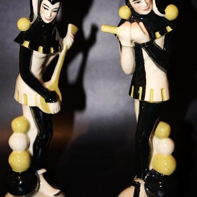 CERAMIC ARTS STUDIO KINGS JESTER FLUTIST AND LUTIST