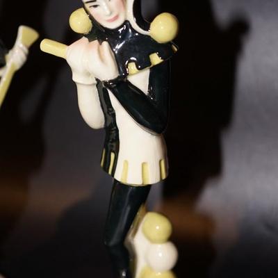 CERAMIC ARTS STUDIO KINGS JESTER FLUTIST AND LUTIST