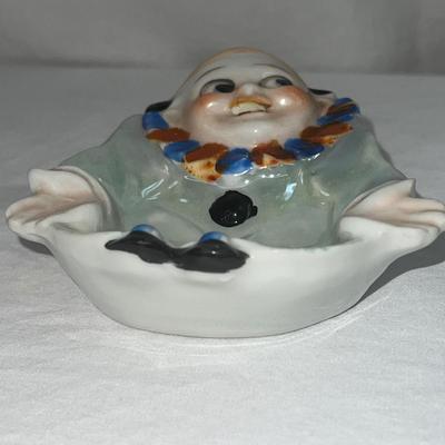 Vintage Clown Pierrot Art Deco Lusterware Pin Tray or Ashtray Rare