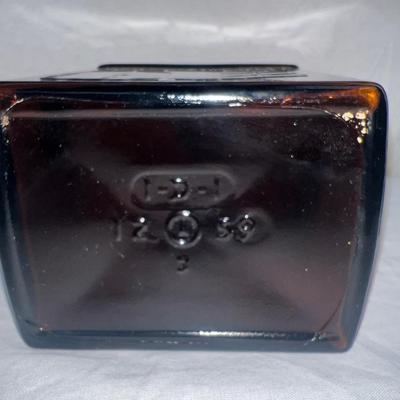1840's Original Antique E.G Booz Whisky Empty Amber Bottle 1259 IDI