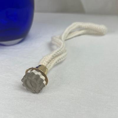 Vintage Art Deco Cobalt Blue Art Glass Oil Defuser Lamp