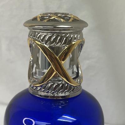 Vintage Art Deco Cobalt Blue Art Glass Oil Defuser Lamp