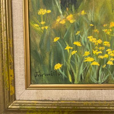 Art Painting of Landscape & Vineyard Vintage