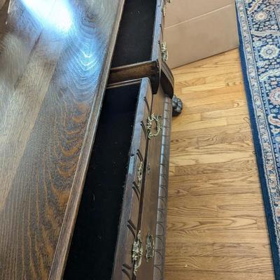 Antique Walnut Buffet with Mirror