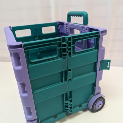 Folding Plastic Rolling Cart