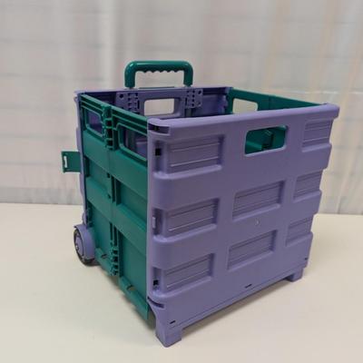 Folding Plastic Rolling Cart