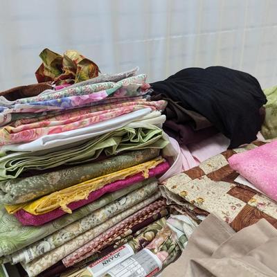 Assortment Of Fabric Material Pieces