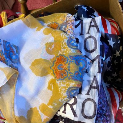 2 Boxes Full Women’s Accessories - Gloves, Scarves, Silk, Knit, Vntg., Contemp.