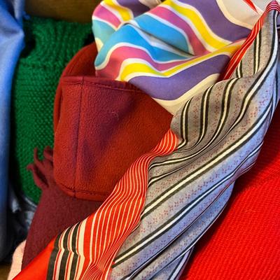 2 Boxes Full Women’s Accessories - Gloves, Scarves, Silk, Knit, Vntg., Contemp.
