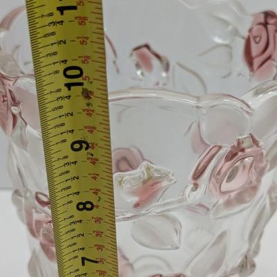 Mikasa Rose Crystal Vase 9.5"