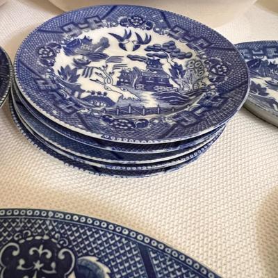 Antique Vintage Blue Willow Japanese Porcelain Lot