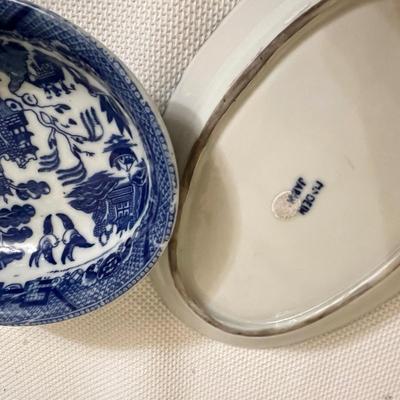Antique Vintage Blue Willow Japanese Porcelain Lot
