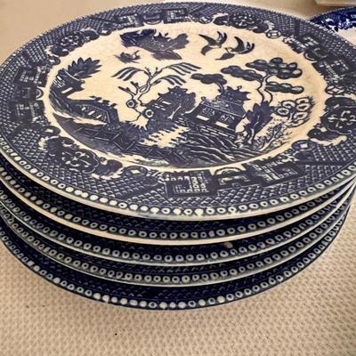 Antique Vintage Blue Willow Japanese Porcelain Lot