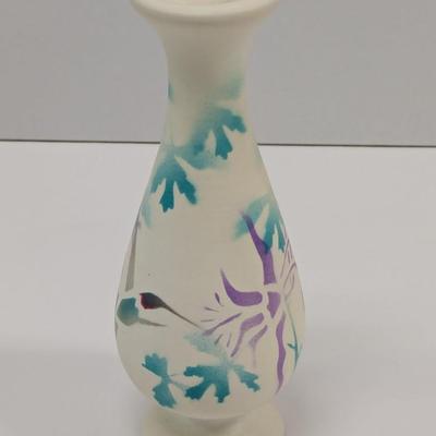 Hand Painted Signed Bud Vase