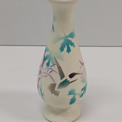 Hand Painted Signed Bud Vase