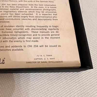 1942 WW2 US Naval ONI 204 Restricted German Vessel Identification Guide WWII