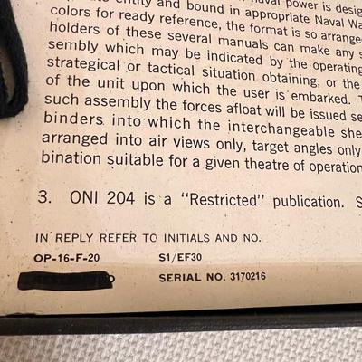 1942 WW2 US Naval ONI 204 Restricted German Vessel Identification Guide WWII