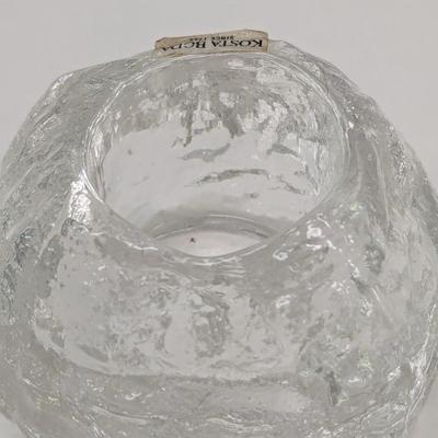 Kosta Boda Crystal Snowball Candle Holder