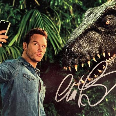 Jurassic World Chris Pratt signed photo