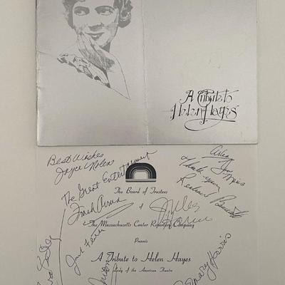 A Tribute To Helen Hayes Signed Program