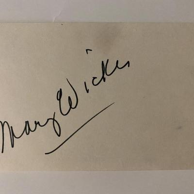 Mary Wickes signature cut