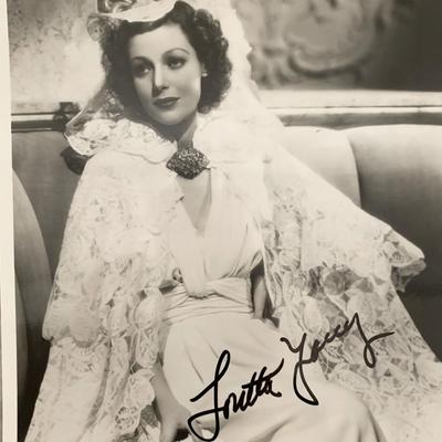 Loretta Young signed photo