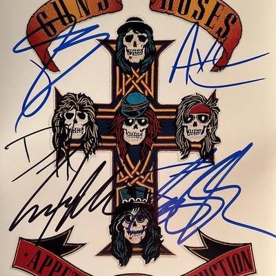 Guns N' Roses band signed photo