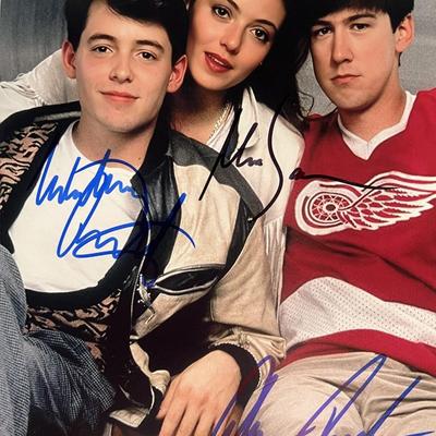 Ferris Bueller's Day Off cast signed movie photo