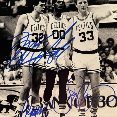 Celtics dream team signed photo