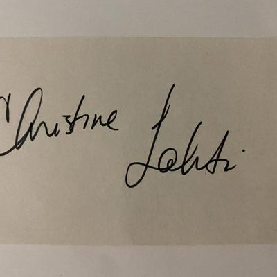 Christine Lahti signature cut