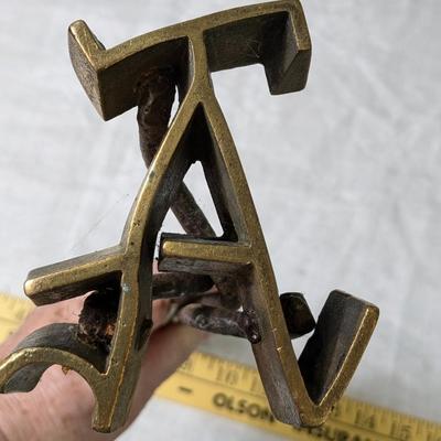 Brass "A" Branding Iron