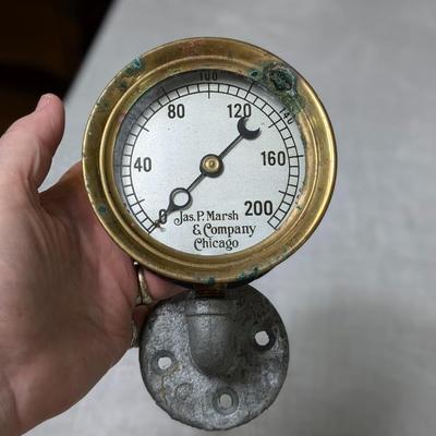 Antique Jas. P Marsh and American Steam Gauges