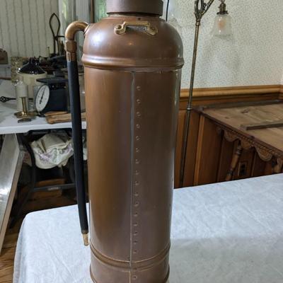 Antique Geo. W. Deiner Copper Foam Fire Extinguisher