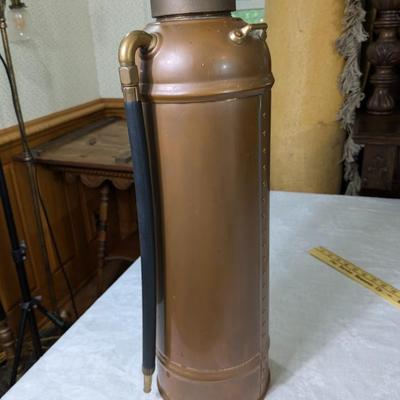 Antique Geo. W. Deiner Copper Foam Fire Extinguisher