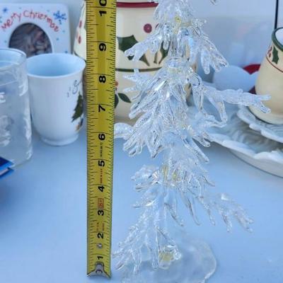 Christmas Lot, including Ceramic Lighted Christmas Tree Painted & Flock